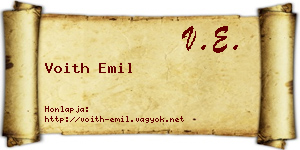 Voith Emil névjegykártya