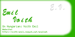 emil voith business card
